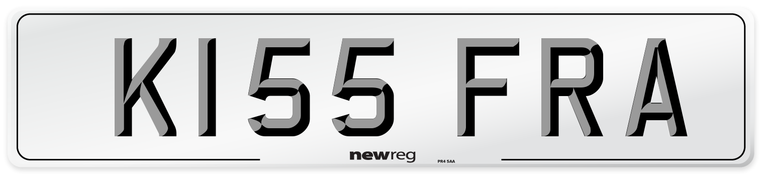 K155 FRA Number Plate from New Reg